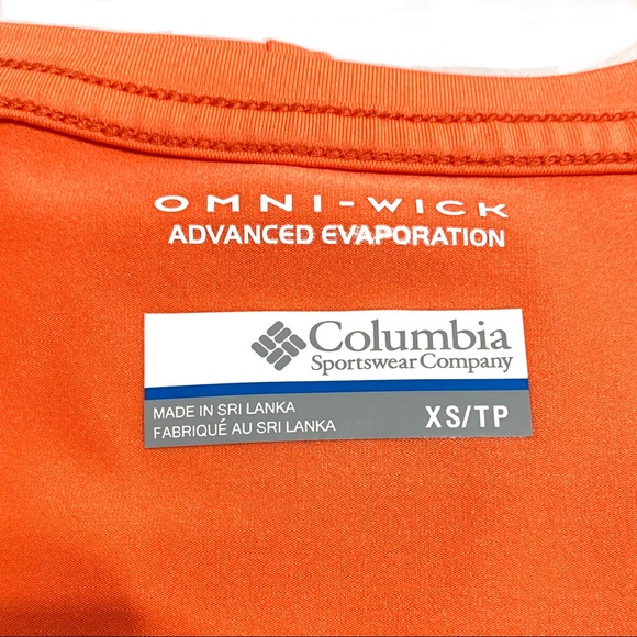 NWOT Columbia Omni-Wick Orange Active Top Size XS - Picture 5 of 9